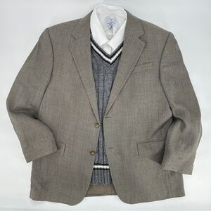 Oscar De La Renta Vintage Men’s Silk Wool Blazer Jacket Sport Coat 48R